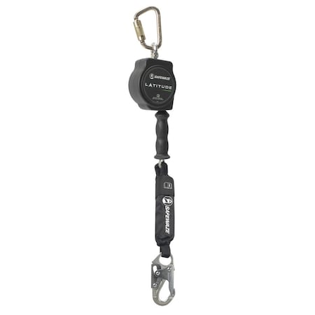Safewaze Latitude HD 10' Single Cable SRL: Carabiner, Snap Hook SW8008-10